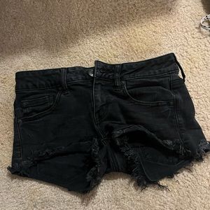 Black American Eagle jean shorts